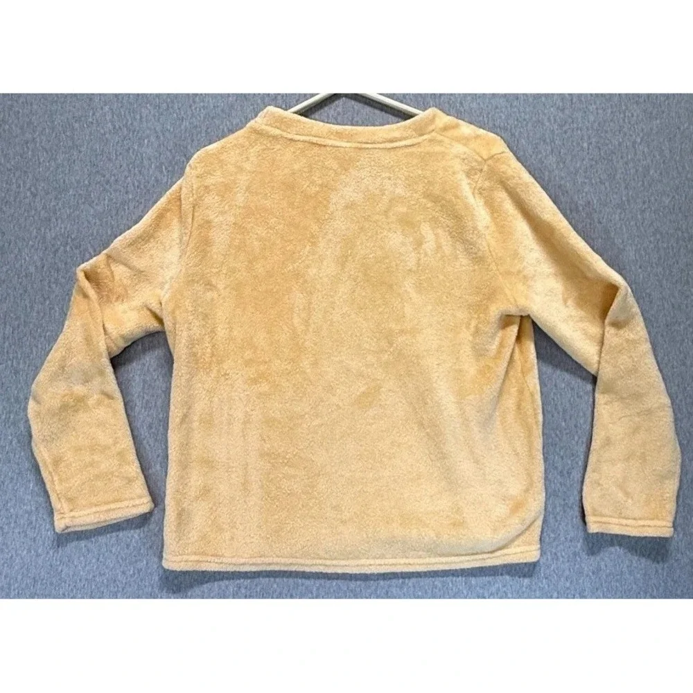 Disney Winnie The Pooh Fleece Sleep Shirt Girl L (10-14) Beige Hunny Embroidered